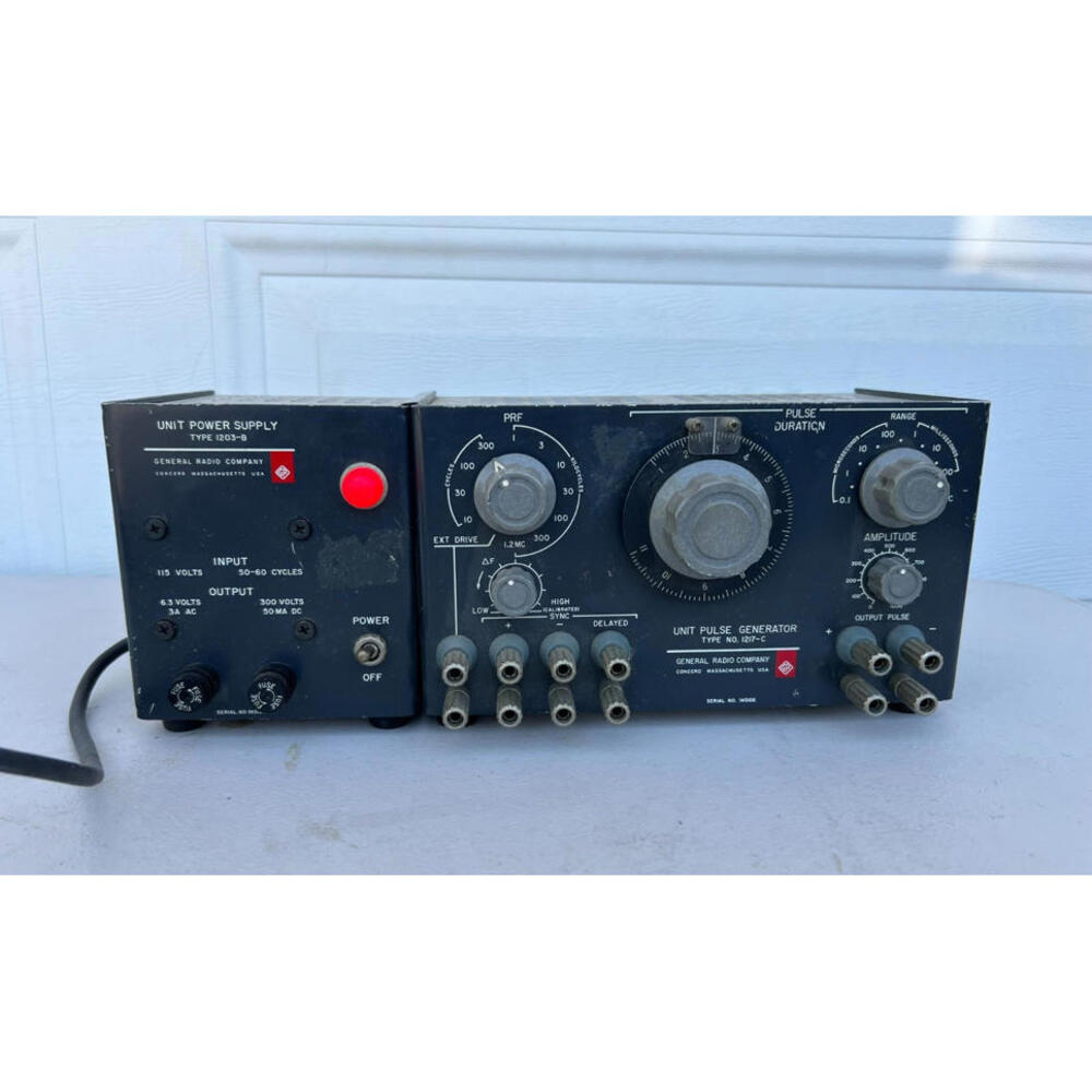 GENERAL RADIO COMPANY UNIT PULSE Generator Type 1217-C + 1203-B Power Supply